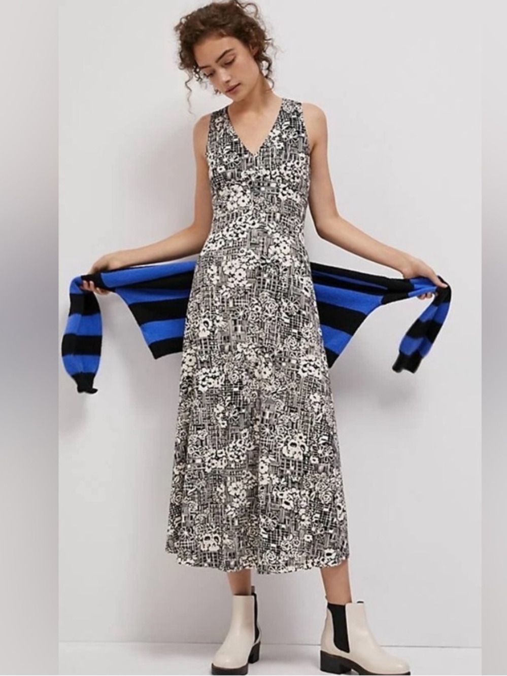 Anthropologie Maeve Livia Midi Dress S